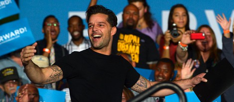 Ricky Martin haciendo campaña a Barack Obama