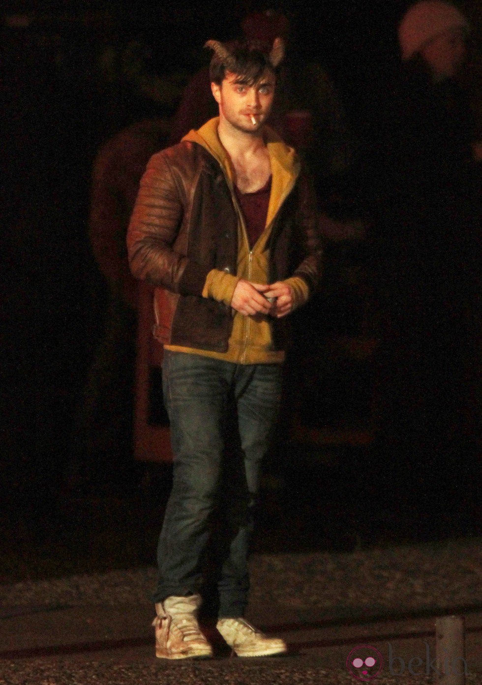 Daniel Radcliffe presume de cuernos en el rodaje de 'Horns'