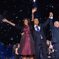 Barack y Michelle Obama junto al vicepresidente Joe y Jill Biden