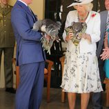 Carlos de Inglaterra y Camilla Parker con un koala cada uno en Australia