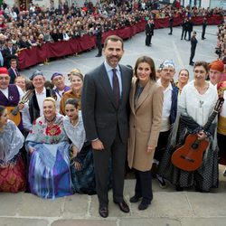 Los Príncipes Felipe y Letizia en Caspe