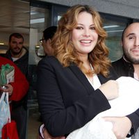 Kiko Rivera y Jessica Bueno, muy felices en la presentación de su hijo Francisco