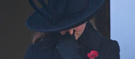 Kate Middleton muy emocionada en el homenaje a los caídos en la I Guerra Mundial