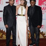 Tim Kash, Sway y Louise Roe en la alfombra roja de los EMA´S 2012