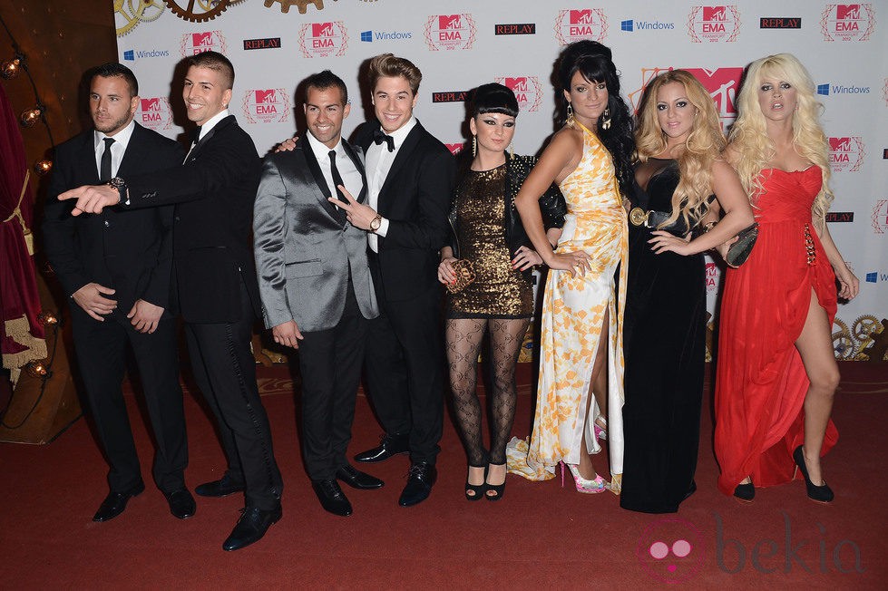 Los chicos de 'Gandia Shore' en la alfombra roja de la ceremonia de los MTV Europe Music Awards 2012