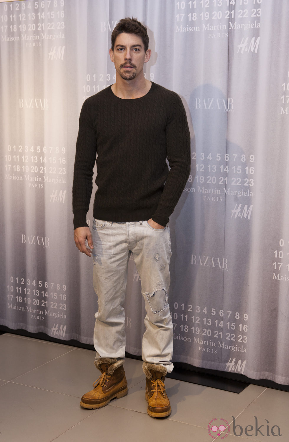 Adrián Lastra en la fiesta de Maison Martin Margiela y H&M