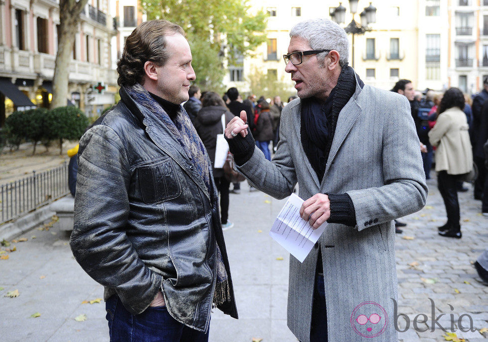 Fernando Cayo y Eduardo Velasco se manifiestan con motivo de la Huelga General del 14N