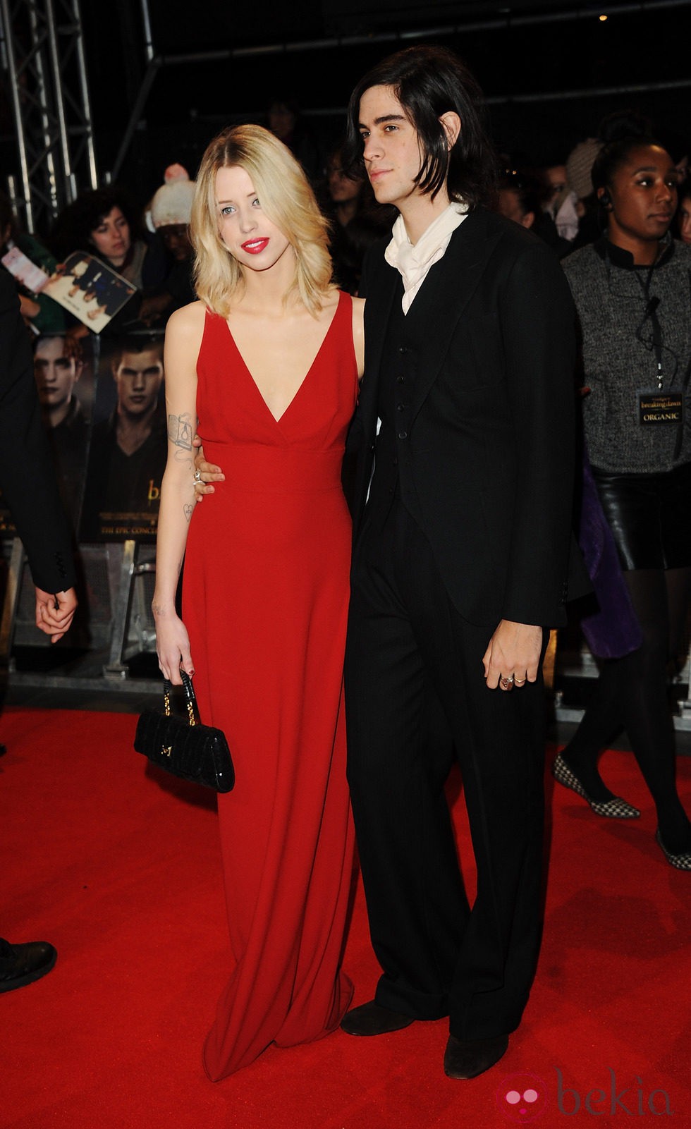 Peaches Geldof y Thomas Cohen en la premiere de 'Amanecer. Parte 2' en Londres