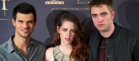 Robert Pattinson, Taylor Lautner y Kristen Stewart presentan 'Amanecer. Parte 2' en Madrid