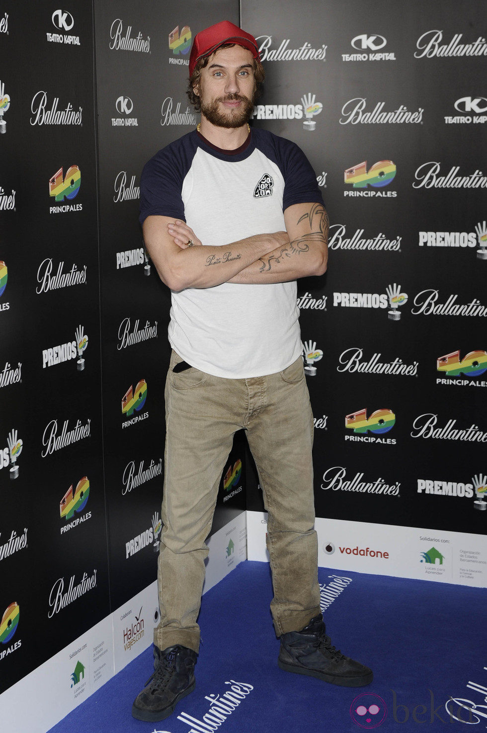 Macaco en la fiesta de nominados de los Premios 40 Principales 2012