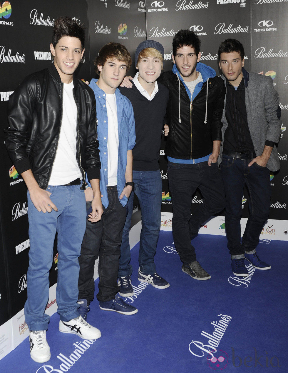 Auryn en la fiesta de nominados de los Premios 40 Principales 2012