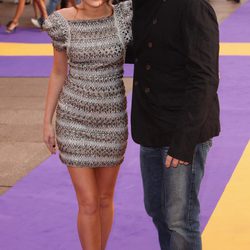 Miley Cyrus y su padre en la premiere de 'Hannah Montana: The Movie' 