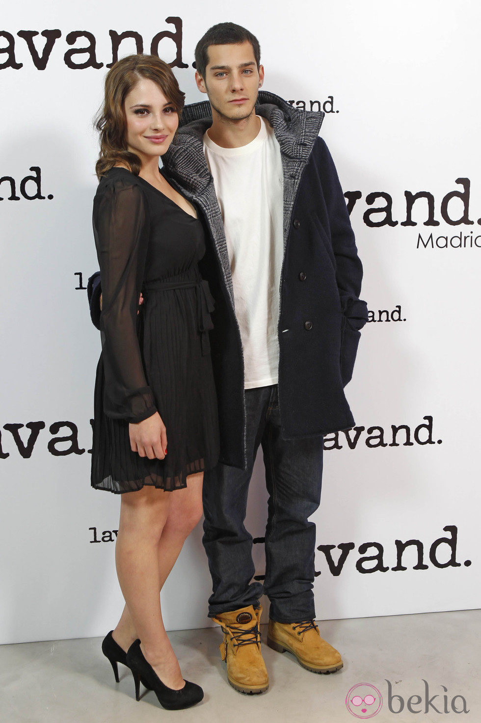 Andrea Duro y Joel Bosqued en la apertura de una tienda Lavand en Madrid