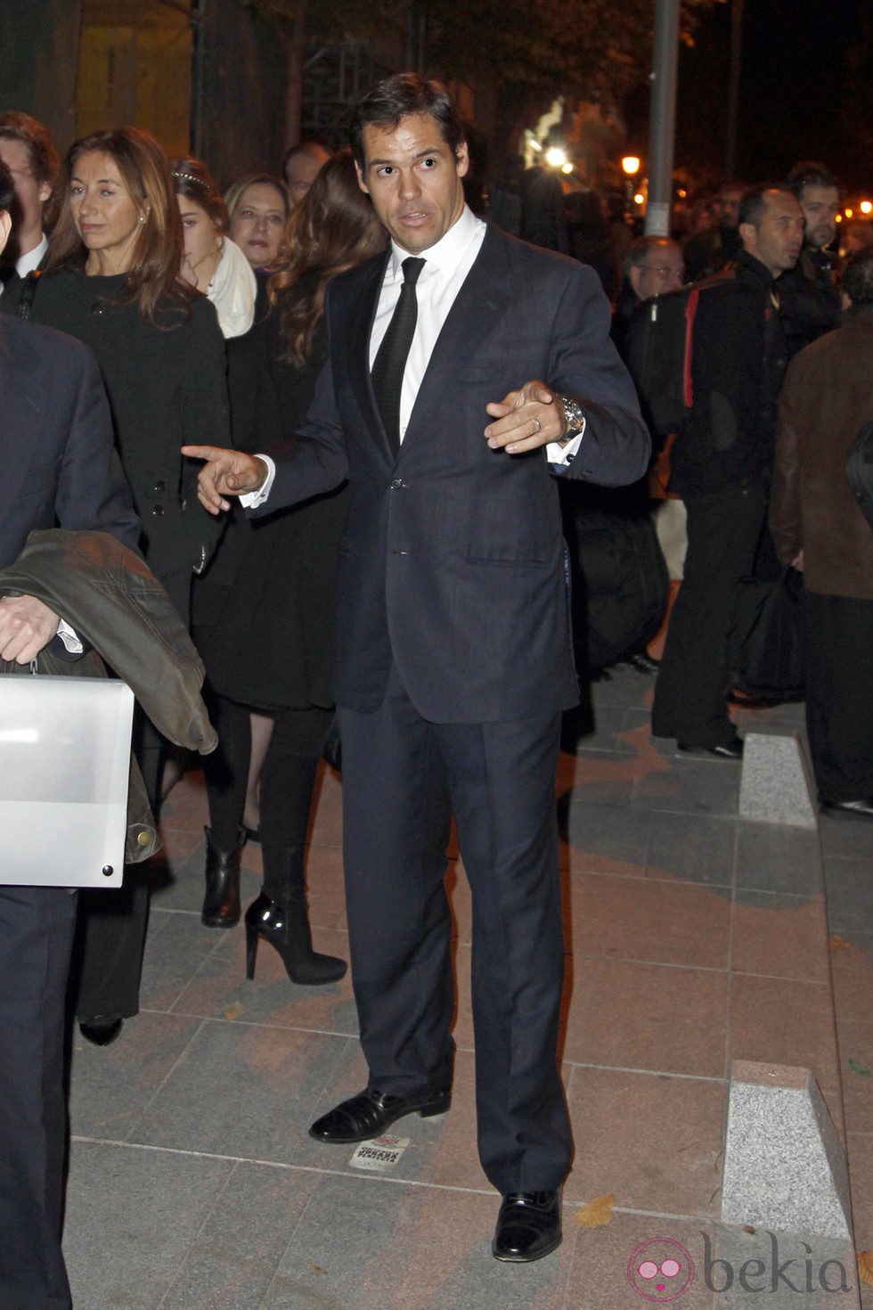 Luis Alfonso de Borbón en el funeral de su tutor Federico Trenor