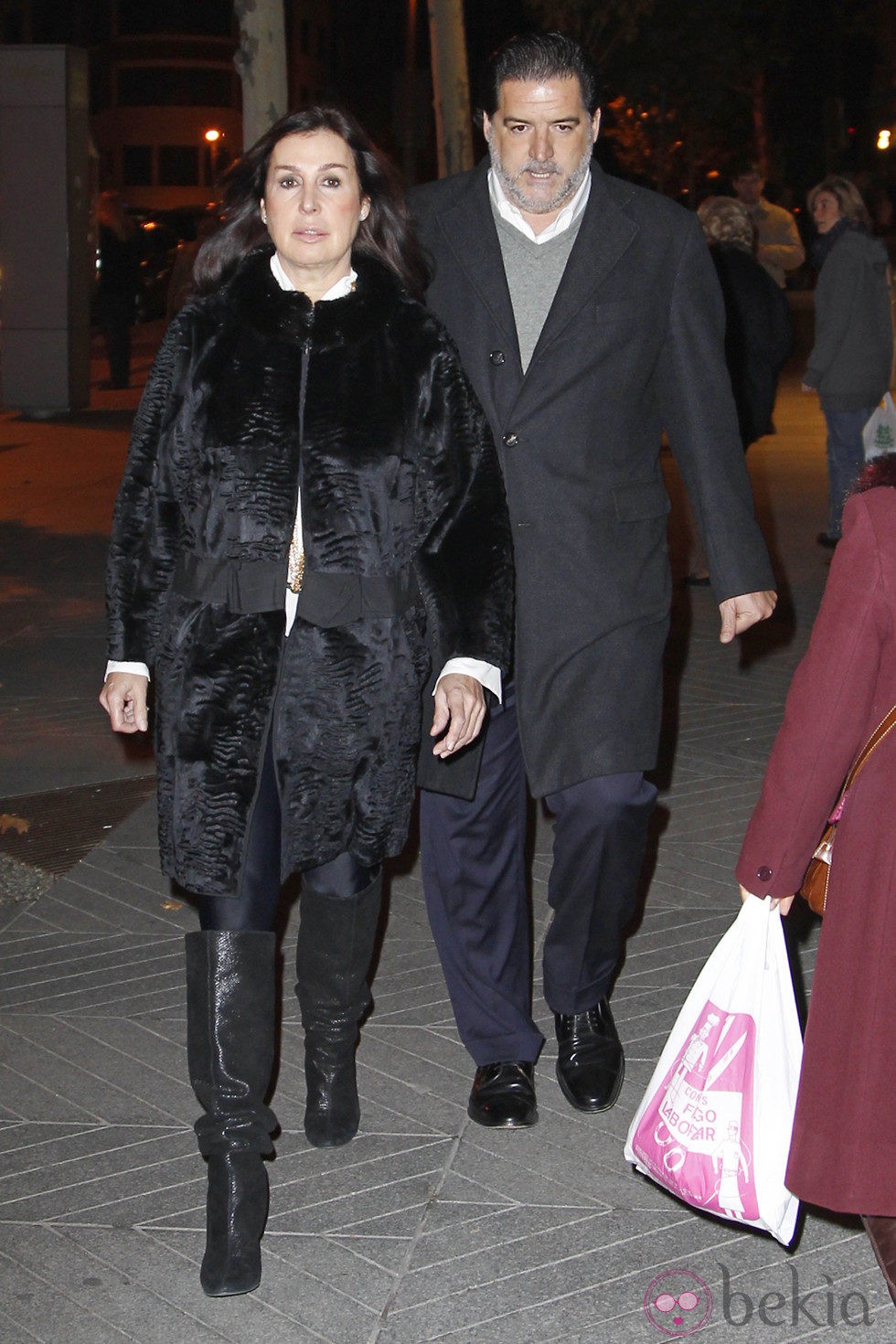 Carmen Martínez-Bordiú y José Campos en el funeral de Federico Trenor