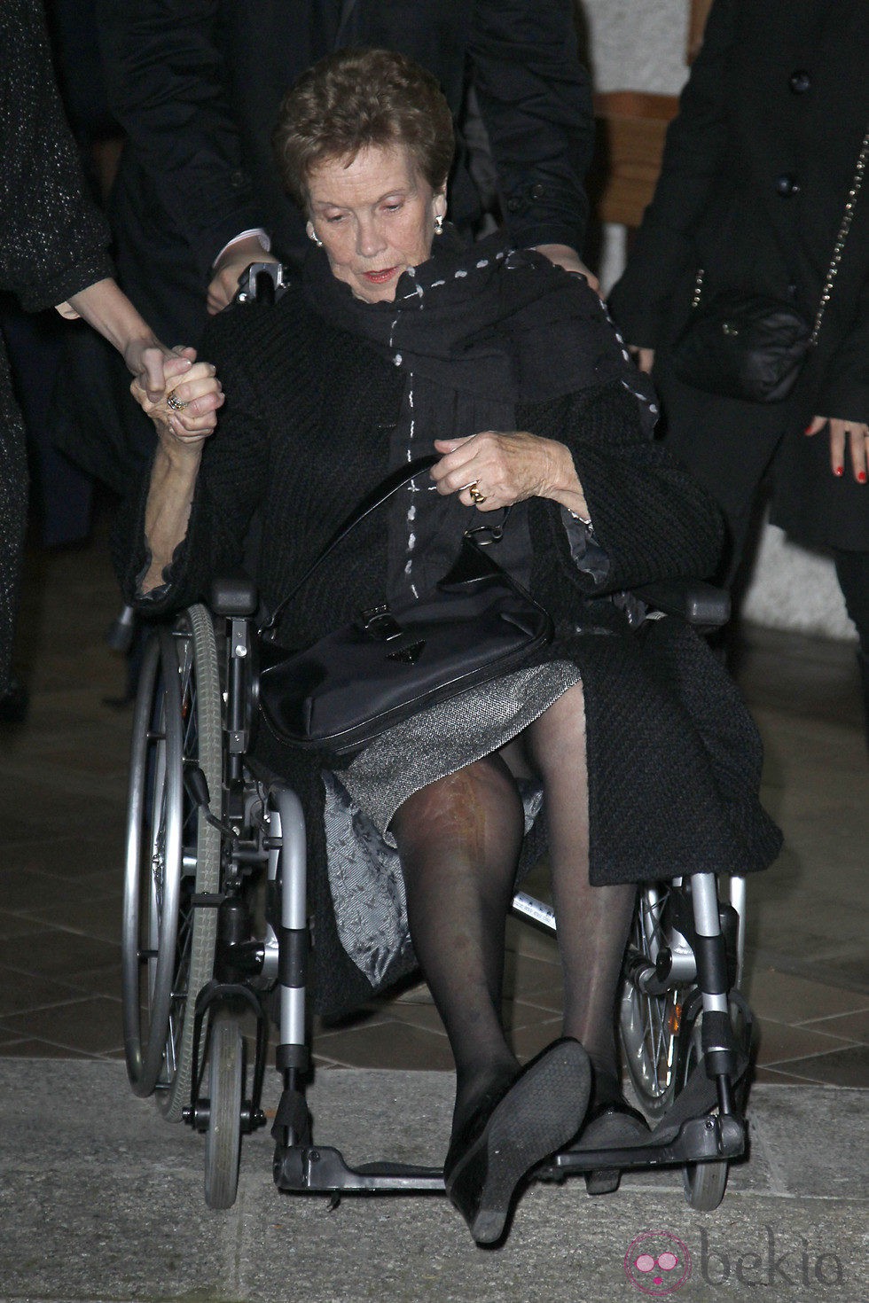 Rita Álvarez en el funeral de Miliki