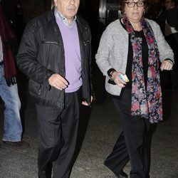 Pedro Ruiz en el funeral de Tony Leblanc