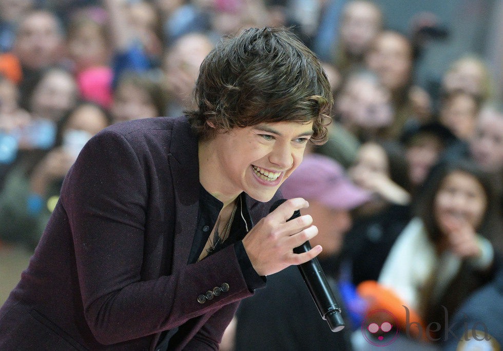 Harry Styles actuando en la Plaza Rockefeller