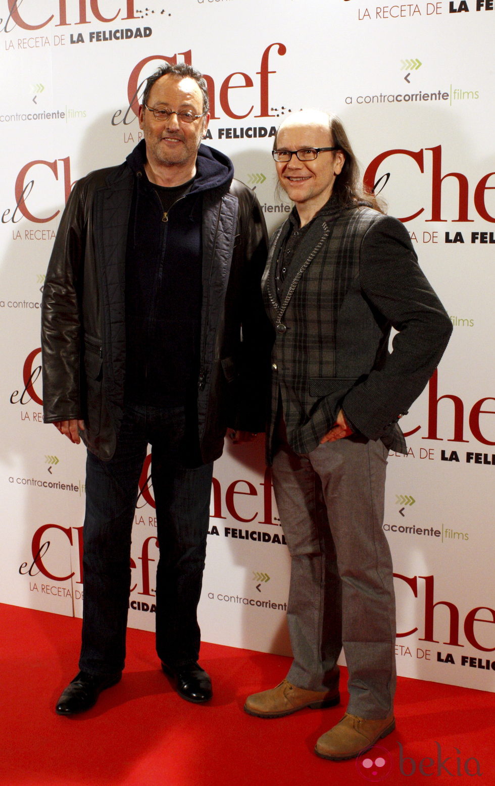 Jean Reno y Santiago Segura en el estreno de 'El Chef, la receta de la felicidad'