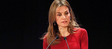 La Princesa Letizia durante su discurso en el Congreso Estatal del Voluntariado