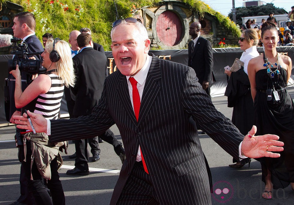 Mark Hadlow en la premiere de 'El Hobbit: Un viaje inesperado' en Nueva Zelanda