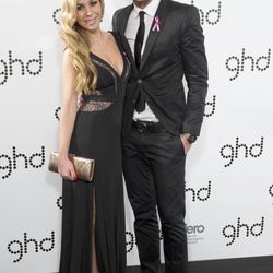 Natalia y su novio en la fiesta Pink organizada por Ghd