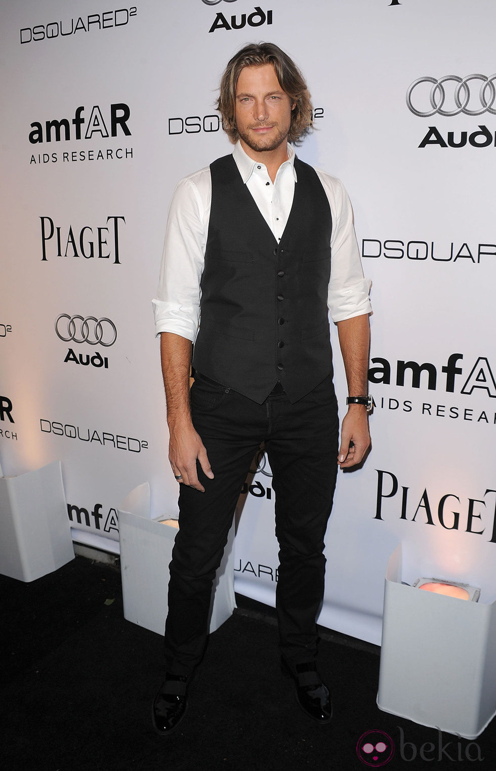 Gabriel Aubry posa en la Gala amfAR en 2010