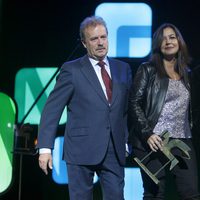 Manuel Campo Vidal, Àngels Barceló y Fermín Bocos en los Premios Ondas 2012