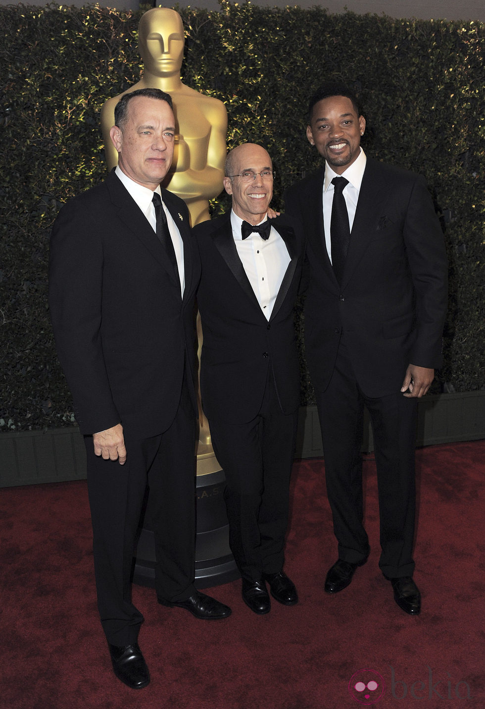 Tom Hanks, Jeffrey Katzenberg y Will Smith en los Governors Awards 2012