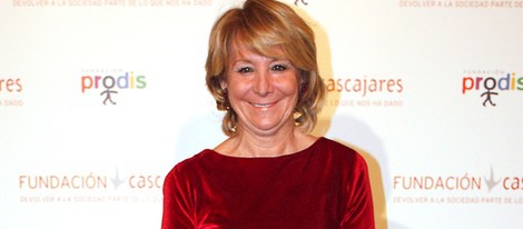 Esperanza Aguirre en la subasta de capones de Cascajares