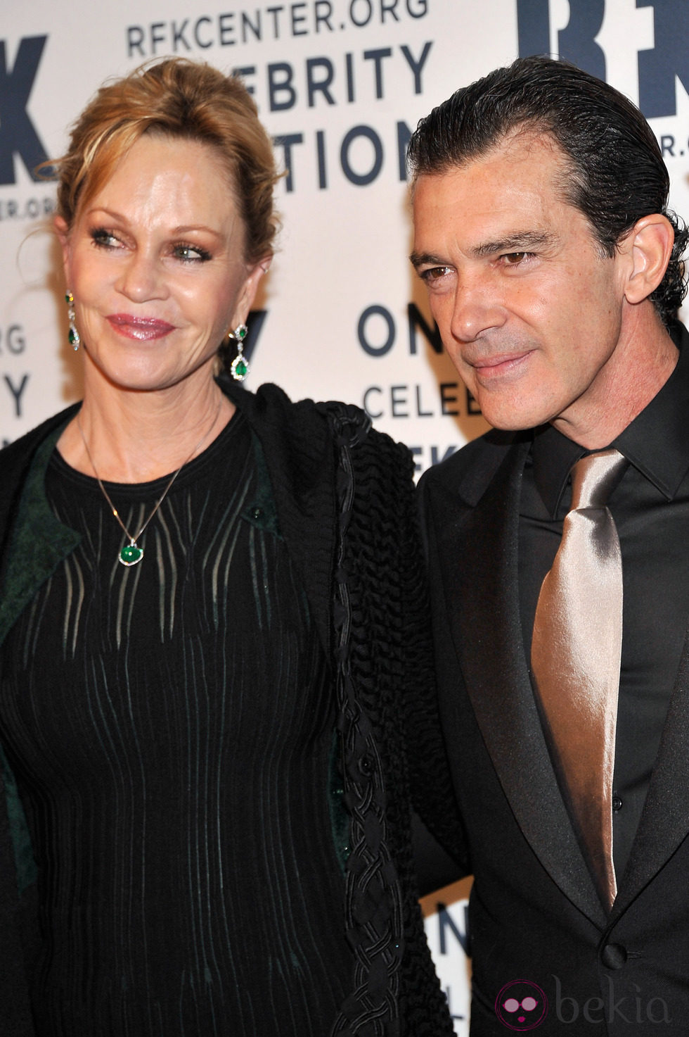 Antonio Banderas y Melanie Griffith en la gala RFK 2012 en Nueva York