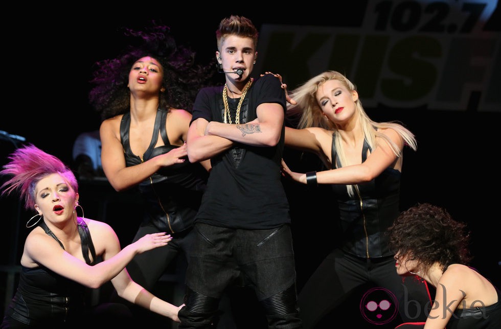 Justin Bieber en el concierto Jingle Ball 2012 en Los Angeles