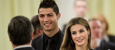 Cristiano Ronaldo y la Princesa Letizia en la entrega de los Premios Nacionales del Deporte 2011