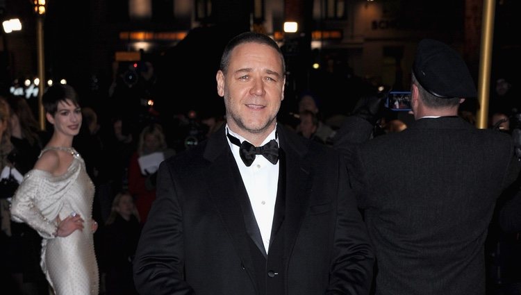 Russell Crowe en el estreno de 'Los Miserables' en Londres