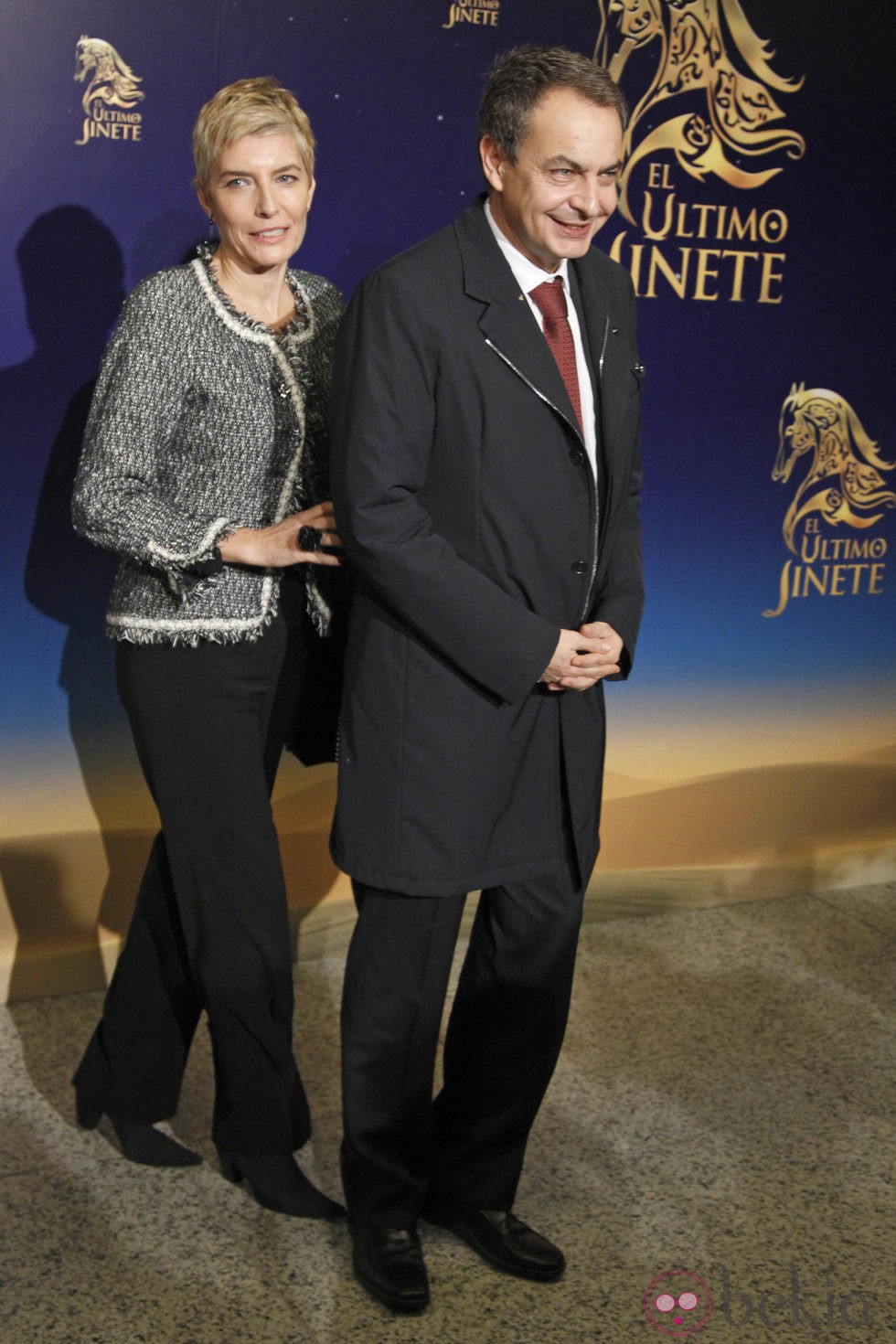 José Luis Rodríguez Zapatero y Sonsoles Espinosa en el estreno del musical 'El último jinete'