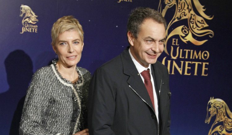 José Luis Rodríguez Zapatero y Sonsoles Espinosa en el estreno del musical 'El último jinete'