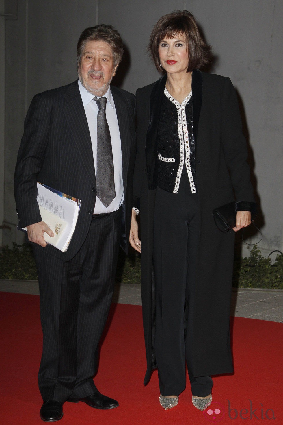 Andrés Vicente Gómez y Concha García Campoy en el estreno del musical 'El último jinete'