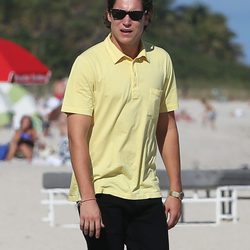 Vito Schnabel disfruta de la playa de Miami