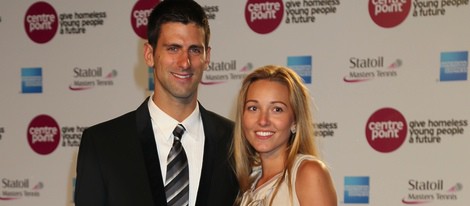 Novak Djokovic y Jelena Ristic en la White Gala