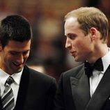 Novak Djokovic y el Príncipe Guillermo en la White Gala