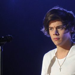 Harry Styles durante su actuación en el Jingle Ball 2012