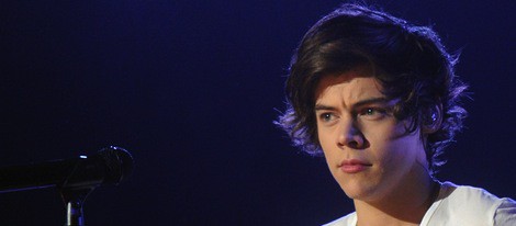 Harry Styles durante su actuación en el Jingle Ball 2012