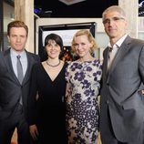 Ewan McGregor, Maria Belon, Naomi Watts y Enrique Alvarez en el estreno de 'Lo imposible' en Los Ángeles