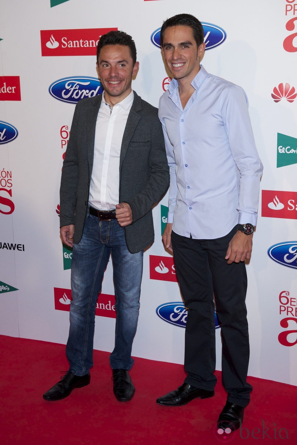 Purito Rodríguez y Alberto Contador en los Premios As del Deporte 2012