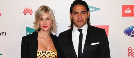 Radamel Falcao y Lorelei Tarón en los Premios As del Deporte 2012