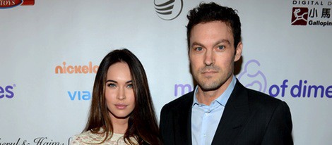 Megan Fox y su marido Brian Austin Green tras ser padres