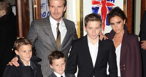 La familia Beckham en el estreno del musical 'Viva Forever!'