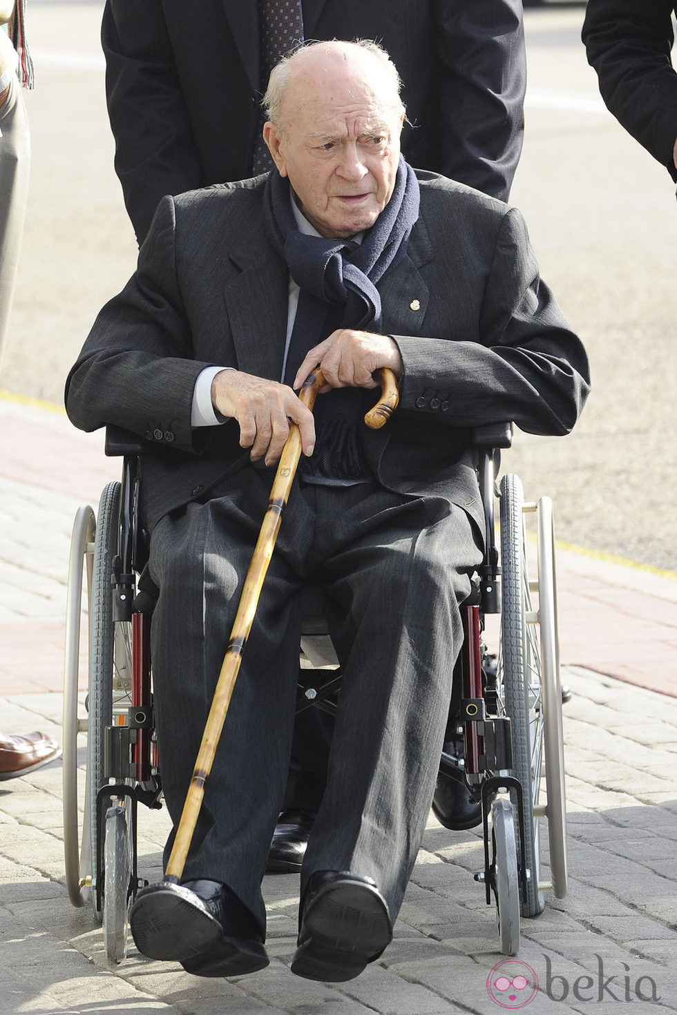 Alfredo Di Stéfano en la capilla ardiente de su hija Nanette Norma