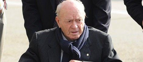 Alfredo Di Stéfano en la capilla ardiente de su hija Nanette Norma