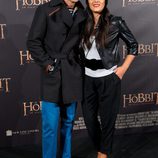 Óscar Higares y Sandra en el estreno de 'El Hobbit: Un viaje inesperado' en Madrid